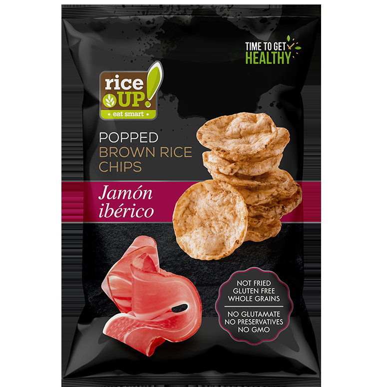 Rice Up Brown Rice Chips Jamon Iberico ข้าวพองอัดแผ่น