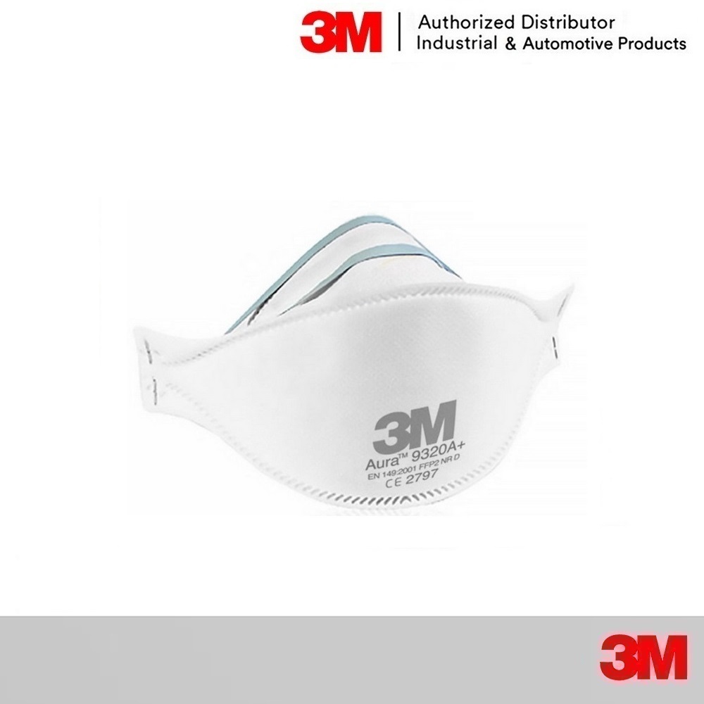 3M (1ชิ้น) หน้ากากป้องกันฝุ่นแบบพับได้ รุ่น 9320A+ Aura 9320 FFP2 Mask