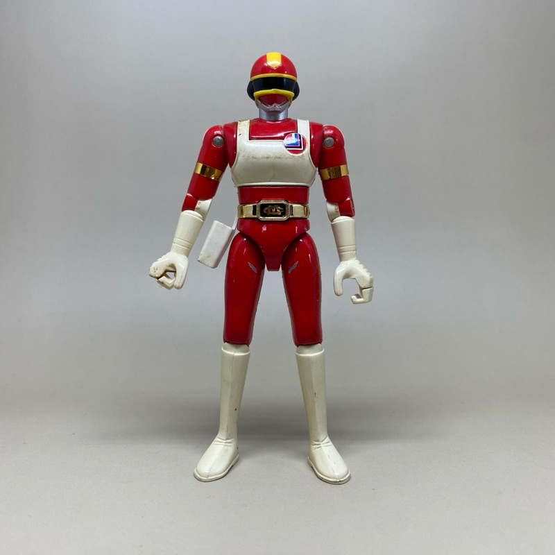 หุ่นเหล็กแท้ ขบวนการ 5 สี งานเก่า 1985 | Sentai Changeman Chogokin Figure Red | BANDAI Japan Vintage