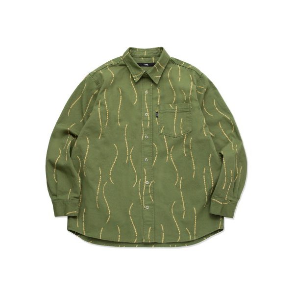LMC 0LM22FSH102 LMC WAVE FN WASHED SHIRT GREEN