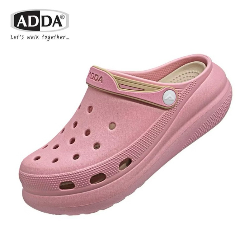 NFSHOES รองเท้าหัวโต พื้นสูง 2.5 นิ้ว ADDA แอ๊ดด้า รุ่น 59G01-W1 SIZE 4-7 หญิง มีสายรัดหลังเพิ่มความกระชับ นุ่ม ใส่สบาย