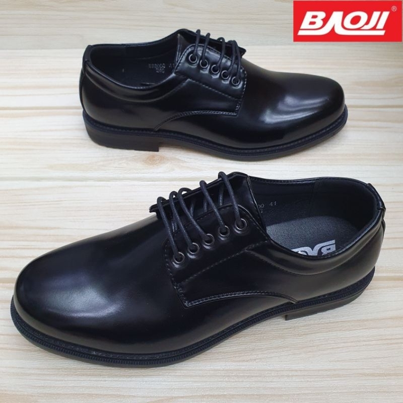 Baoji BJ8000 รองเท้าคัทชูชายผูกเชือกสีดำ ไซส์ 41-46