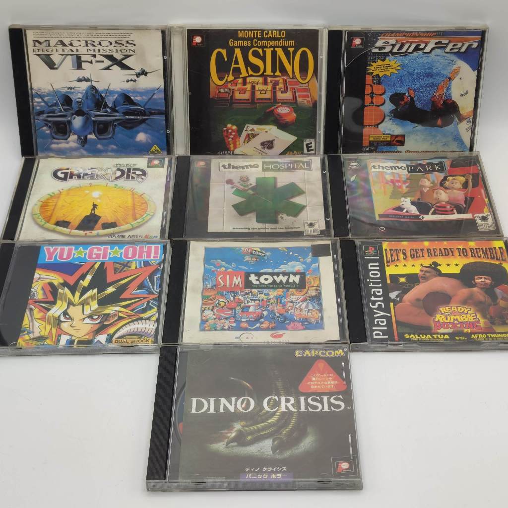 PS1 แผ่นก๊อปปั้ม SET 10 เกมส์ [bootleg][D30] แผ่นมือสอง ทุกแผ่นไม่ได้เทส ไม่มีประกัน PlayStation Gra