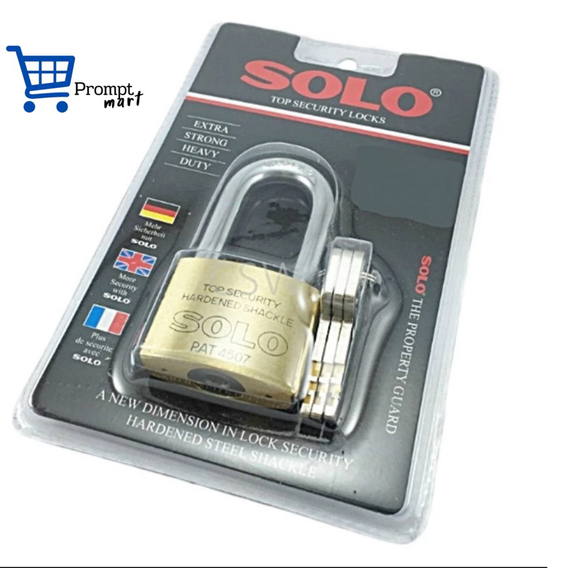 SOLO กุญแจโซโล ระบบลูกปืน 4507 คอยาว กดเลือกขนาดที่ต้องการ