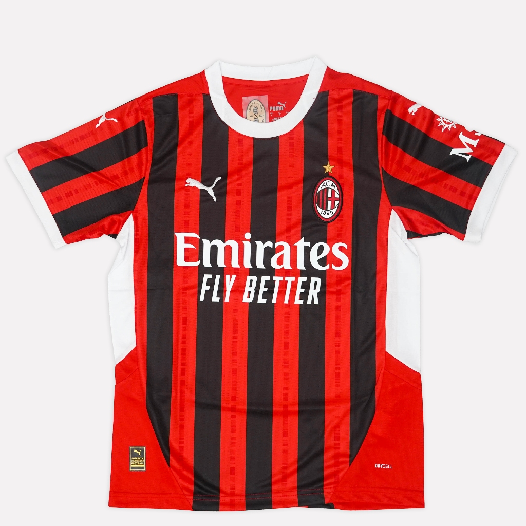 New!! เสื้อฟุตบอลทีม เอซี มิลาน Home เเหย้า เกรดแฟนบอล 2024/25 AAA