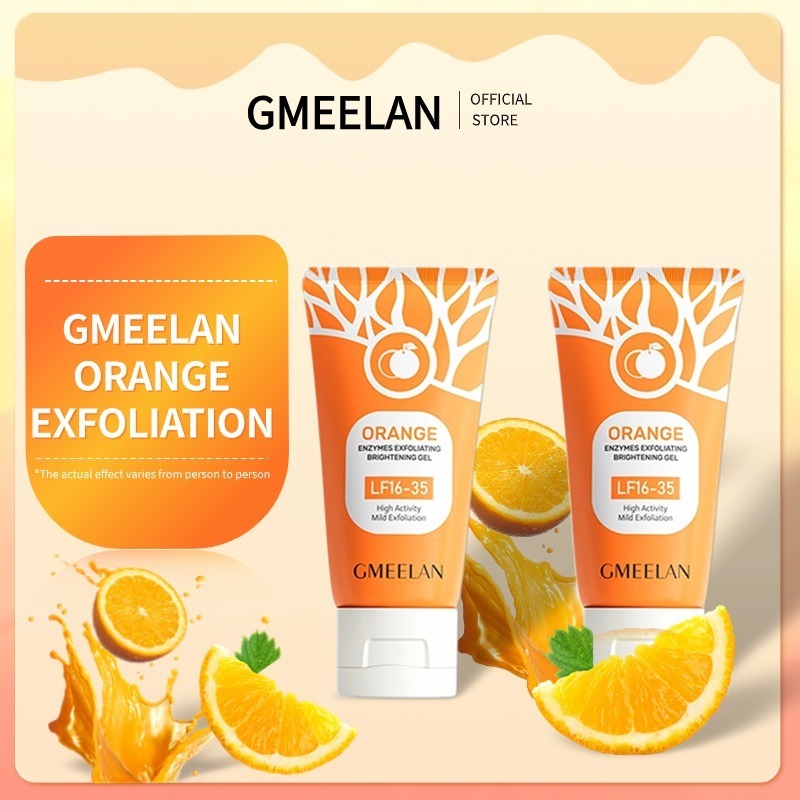 Gmeelan ซีบัคธอร์น กลูต้า ไวท์เทนนิ่ง เลซี่ ครีม เจลผลัดเซลล์ผิวด้วยเอนไซม์สีส้ม ซากุระ กลูต้า ไบรท์เทนนิ่ง อันเดอร์อาร์