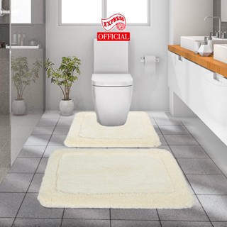 EXPRESS CARPET พรมห้องน้ำ2ชิ้น 45x70cm+ตัวU50x60cm พรมเช็ดเท…
