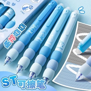 L090 ปากกาน้ำเงินแพค 4 ด้าม เขียนลบได้พร้อมหัวยางลบ มี 6 สีให้เลือก พร้อมส่งจากไทย