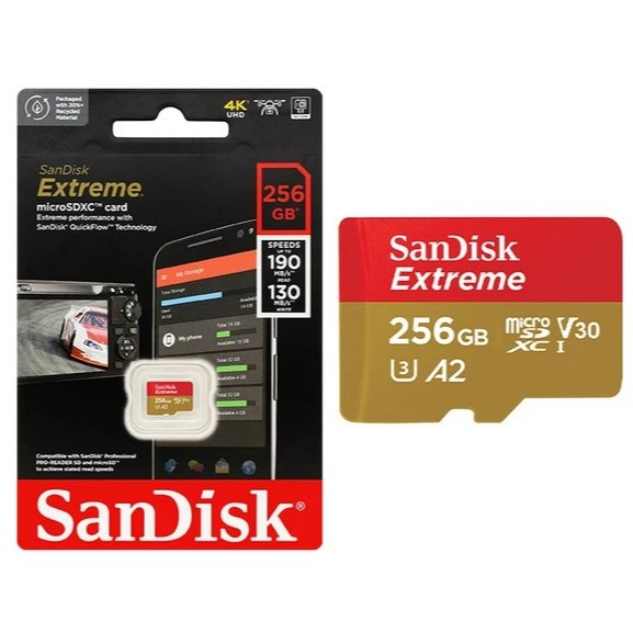 SANDISK EXTREME 256GB MICROSDXC CARD