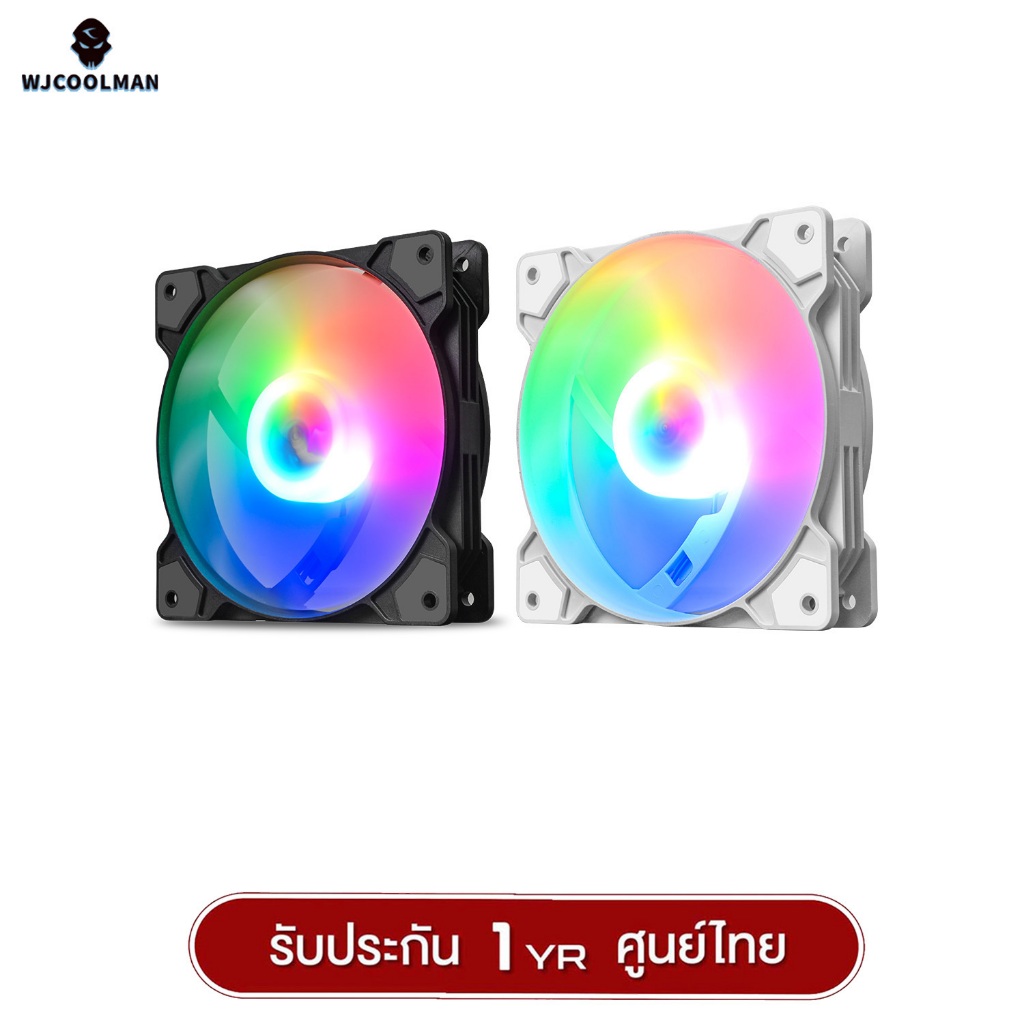 พัดลมระบายความร้อน WJCOOLMAN Flare Fixed RGB 12CM Cooling Fan รับประกันสินค้า 1 ปี