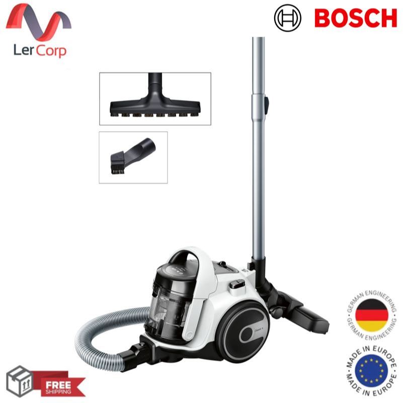 (BOSCH) เครื่องดูดฝุ่นคานิสเตอร์ แบบไร้ถุง สีขาว รุ่น BGS05AAA1