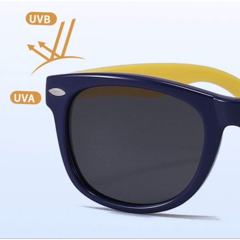 แว่นเด็กกรอบซิลิโคนบิดงอได้ เลนส์Polarizedแท้ (พร้อมถุงผ้า+ผ้าเช็ดแว่น) - รูปที่ 4