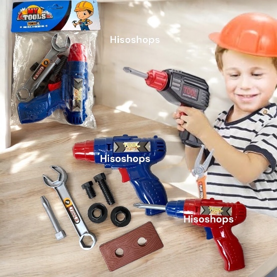 My Tools ชุดเครื่องมือช่าง 7 ชิ้น สว่านของเล่น ขนาดพกพา สีสันสดใส ไว้ฝึกพัฒนาการของน้องๆหนูๆ