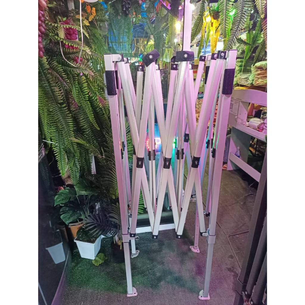 10*เฉพาะโครงขาว 2x2 เต็นท์พับ รุ่นT2S 0.8 มิล Luckyfried เต็นท์ขายของตลาดนัด