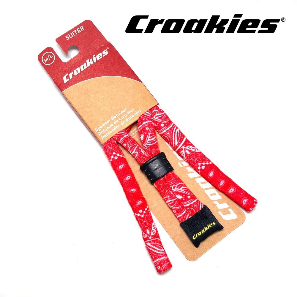 สายคล้องแว่นตา Croakies รุ่น Print Suiters XL Bandana Red