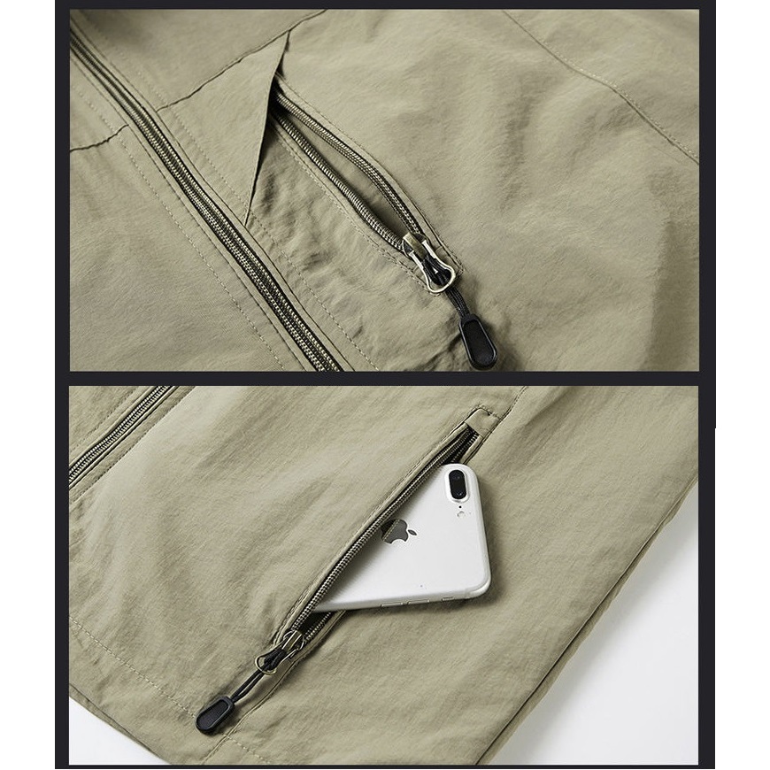 ZITY🔔เสื้อกั้ก ทหาร เสื้อแขนกุดชายเสื้อกั๊กกลางแจ้งสบาย ๆ น้ำหนักเบาระบายอากาศกันน้ำ M-5XLฤดูร้อน