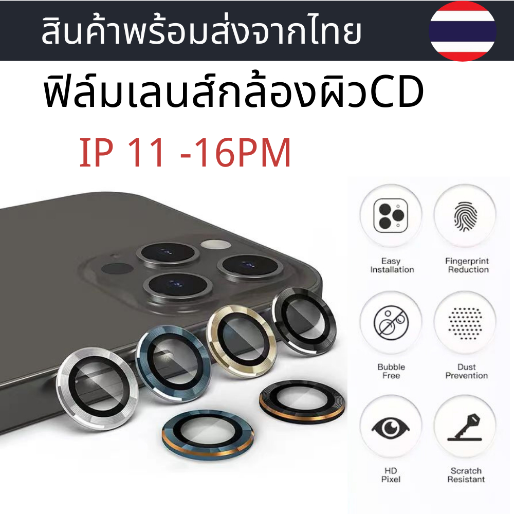 ฟิล์มกระจกกันรอย กันรอยเลนส์กล้อง iP 16 15 Pro Max 14 PLUS 14 PROMAX 11 PRO MAX 12 MINI  15 Plus 11 12 PRO MAX 13 PRO