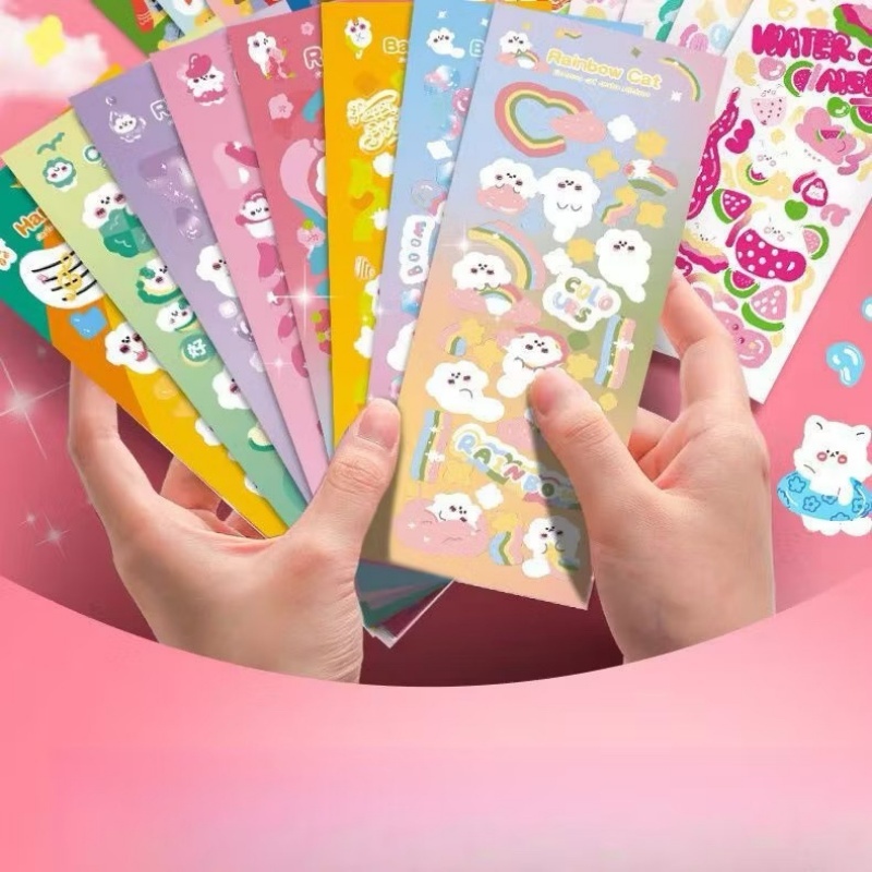 สติกเกอร์ลายน่ารัก แผ่นละ 1 บาท สุ่มลาย (ขั้นต่ำ 10 ชิ้น) พร้อมส่งจากไทย DIY สําหรับตกแต่งสมุดภาพ เครื่องเขียนนักเรียน - รูปที่ 6