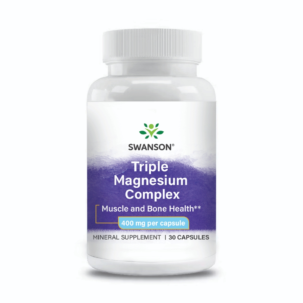 แมกนีเซียม Swanson, Triple Magnesium Complex, 400 มิลลิกรัม, 30 แคปซูล