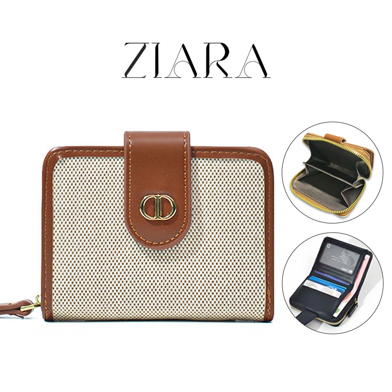 ZIARA กระเป๋าสตางค์ใบสั้น ใส่เหรียญได้หลายใบ จุของได้เยอะ แบบพับได้ สําหรับผู้หญิง coin wallet