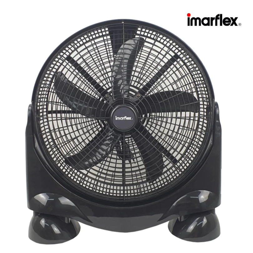 IMARFLEX พัดลมอุตสาหกรรมตั้งพื้นปรับสไลด์ ขนาด 18 นิ้ว 3 ขา 3 ใบพัด สีดำ รุ่น IF-516