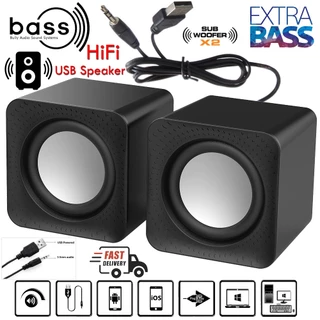 【HIFI】ลำโพงคอมพิวเตอร์ USB แบบมีสาย ลำโพงสเตอริโอ 9D สำหรับเล่นเกม เบส พร้อมระบบควบคุมระดับเสียง HiFi