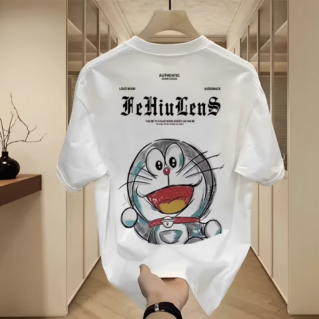 เสื้อยืด oversize เสื้อยืดผู้ชาย แขนสั้น ผ้าฝ้าย ทรงหลวม โอเวอร์ไซซ์ สไตล์เกาหลี