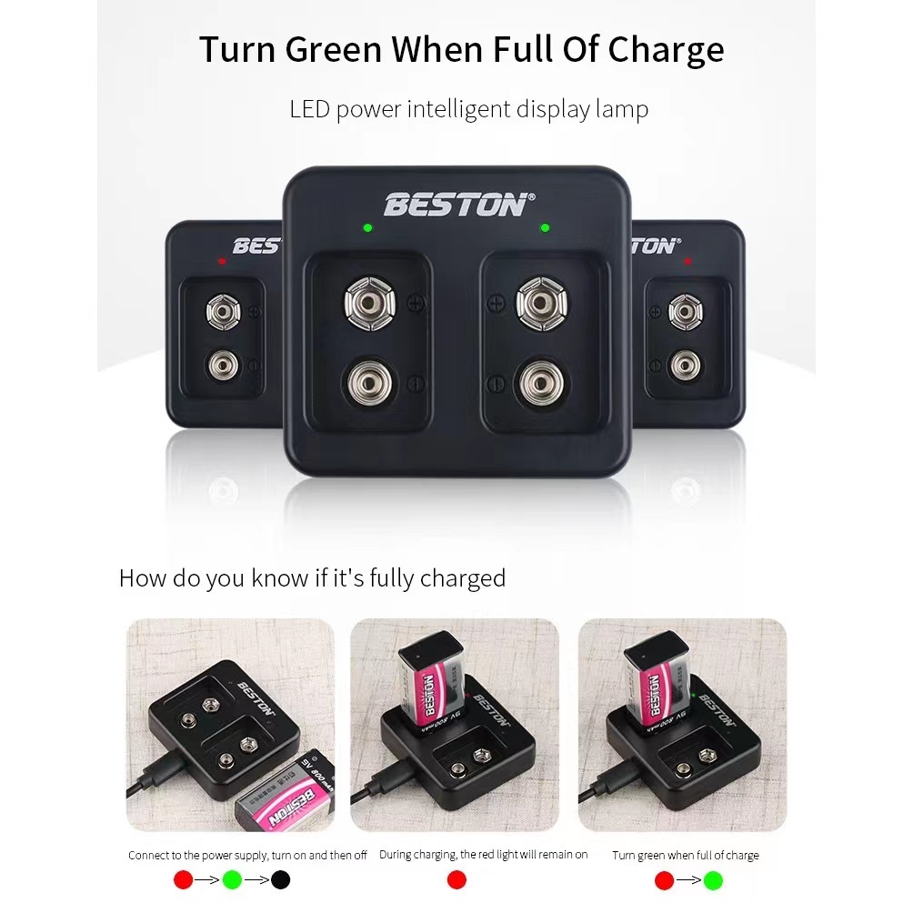 มีสินค้าพร้อมส่งจากกรุงเทพBeston USB Charger แท่นชาร์จ 9V รุ่น M7005H ชาร์จได้ 2 ช่อง