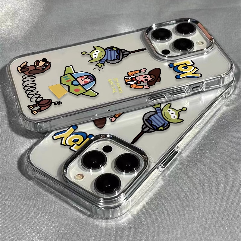 Keroro เคสโทรศัพท์มือถือ iPhone 15promax ใหม่ iphone14 ระดับไฮเอนด์ 13pro ชุบเงิน 12 Buzz Lightyear ใช้ได้กับ iPhone7-15