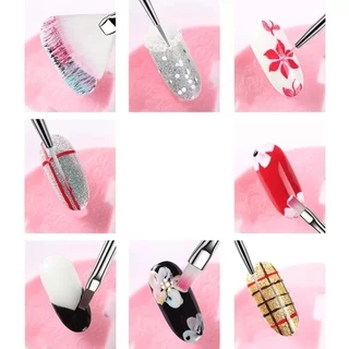 Nawoelite ชุดแปรงทำเล็บ 15 ชิ้น อุปกรณ์ทำเล็บ แปรงทาสีเล็บ