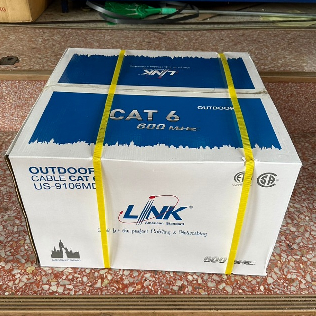 US-9106MD Link 305เมตร สายแลน LAN CAT 6 OUTDOOR มีสลิง