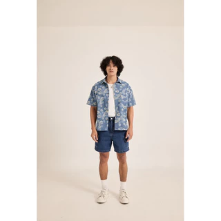 (ส่งด่วน กทม 4 ชม.) SLURBOYY Daisy flower denim เชิ้ตยีนส์ลายดอกไม้ (SB0751)