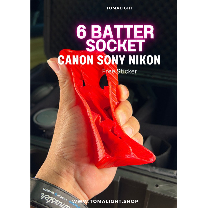 [ สต๊อกไทย ] ReD Battery Pack เก็บแบตเตอรี่ canon,Nikon,Sony ได้ 4-6 ก้อน