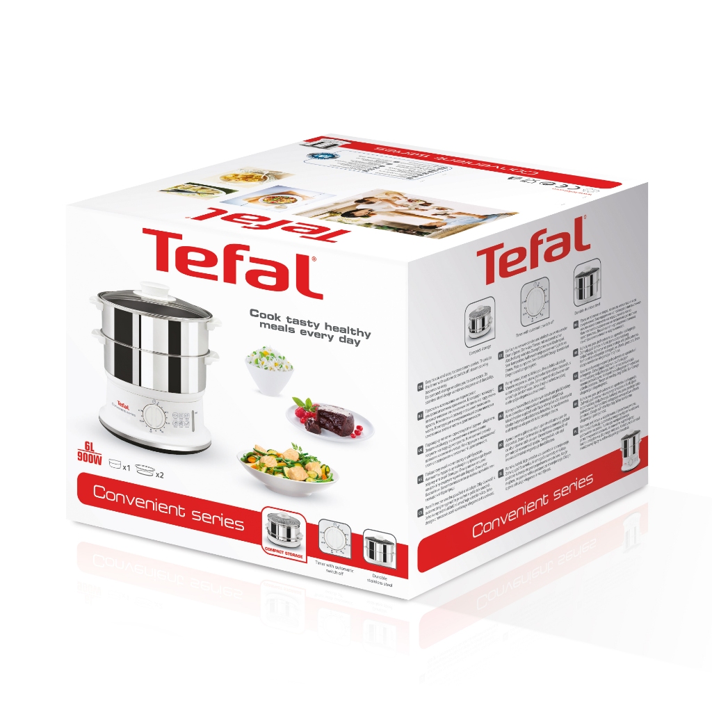 Tefal หม้อนึ่งสแตนเลสไฟฟ้า VC145130 CONVENIENT SERIES ความจุ 6 ลิตร กำลังไฟ 980 วัตต์ รับประกัน 2ปี