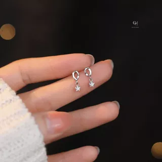 OUTLETS ล้างสต็อกจากโรงงานตรง ต่างหู Star Zircon Earrings ตุ้มหูเงิน ต่างหูผู้หญิง Valentine ของขวัญ