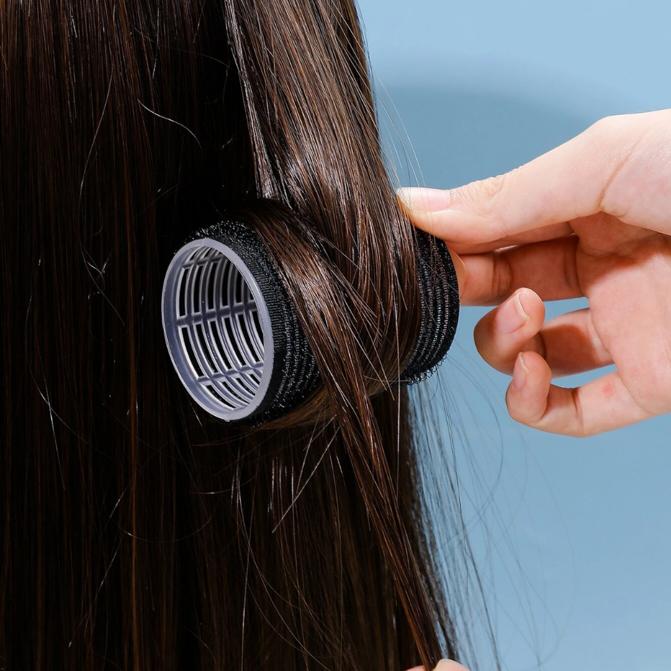 HR-015 โรลม้วนผม 2 ขนาด พร้อมกิ๊บหนีบ เซต 18 ชิ้น 4cm+3cm ม้วนได้ทั้งหัว Bombsshall | Hair Roller Set 2 Sizes with Clips - รูปที่ 4