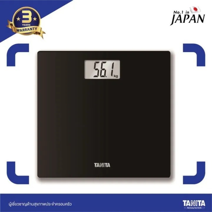 TANITA เครื่องชั่งน้ำหนักบุคคลแบบดิจิทัล รุ่น HD-378 สีดำ
