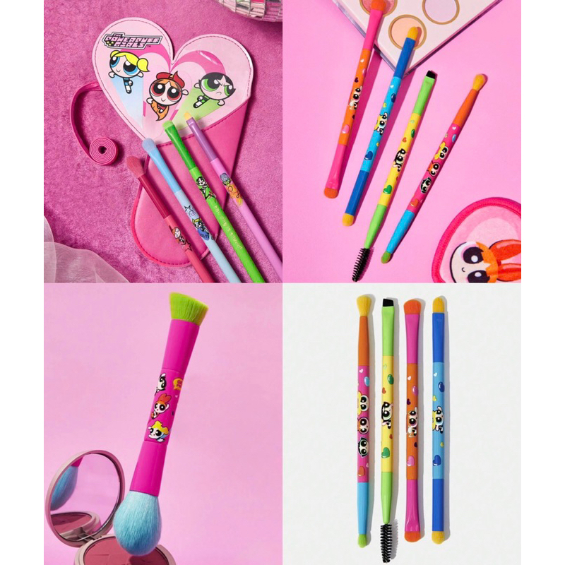 THE POWERPUFF GIRLS X SHEIN เซ็ตแปรงแต่งหน้า งานลิขสิทธิ์แท้ สินค้าพร้อมส่ง ของแท้100%