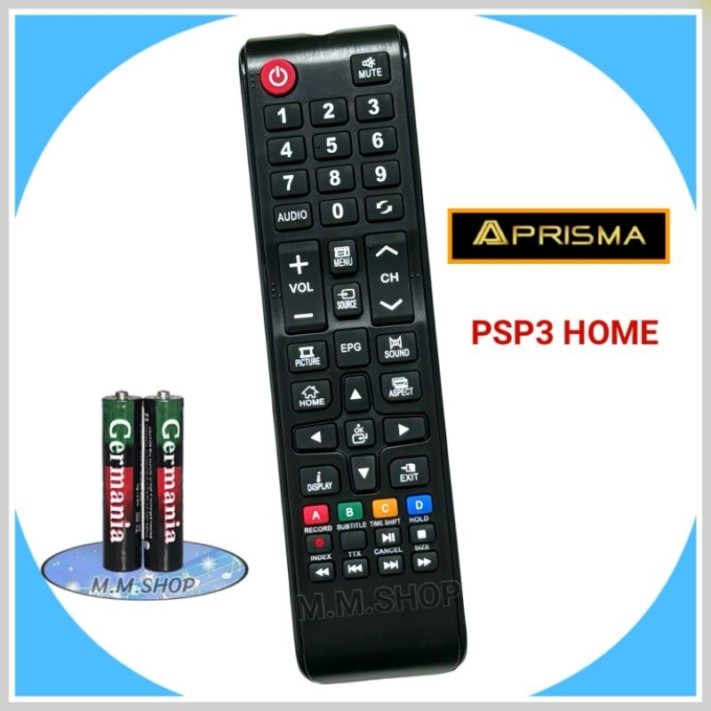 รีโมททีวี LCD/LED ยี่ห้อ Prismapro พริสมาโปร รหัส PSP3 Home รุ่น PLE-1901DT/DLE-3201DT/DLE-4303ST/DE