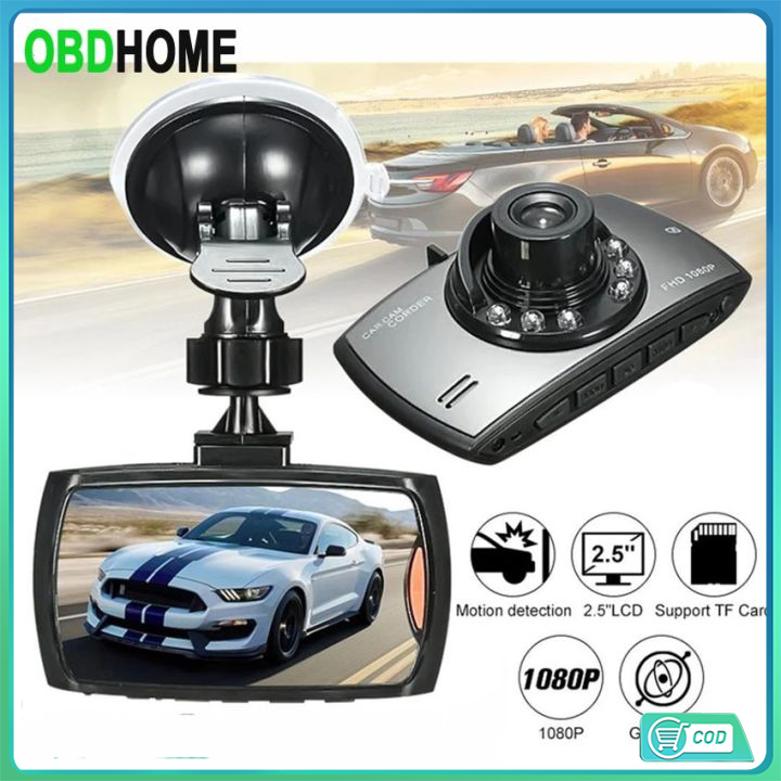 กล้องติดรถยนต์G30 2.2 นิ้ว เลนส์กระจกทรงกล้อง 1080P พิกเซล driving recorder กล้องหน้ารถ มุมมองกลางคืนมุมกว้าง เมนูไทย