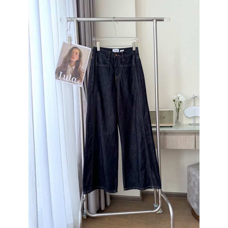 กางเกงยีนส์เอวสูงรุ่น 8736 TAG FSY 🇰🇷