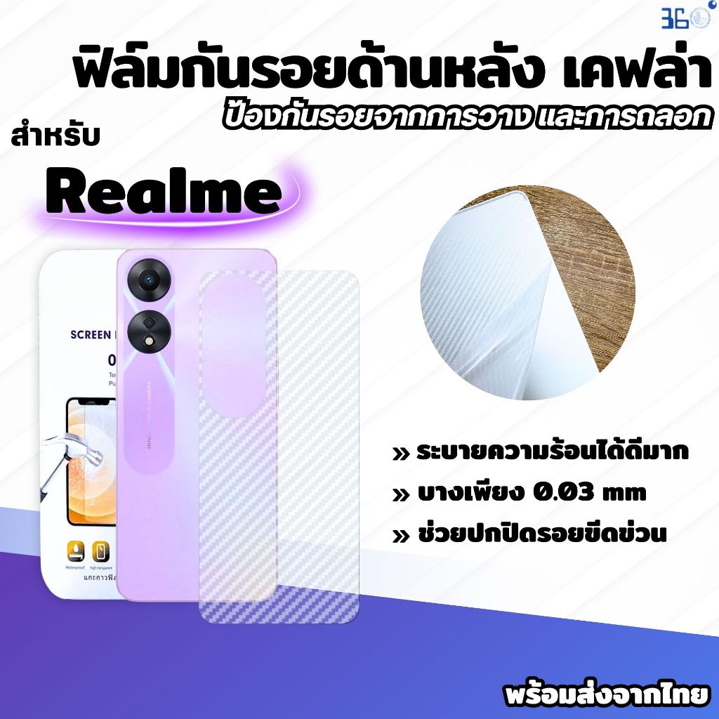 [ 360°] ฟิล์มหลัง Realme 3i 55i/5S 5Pro 6 7i 7Pro Realme 8 4G ReaIme14T Realme – โปรปัง