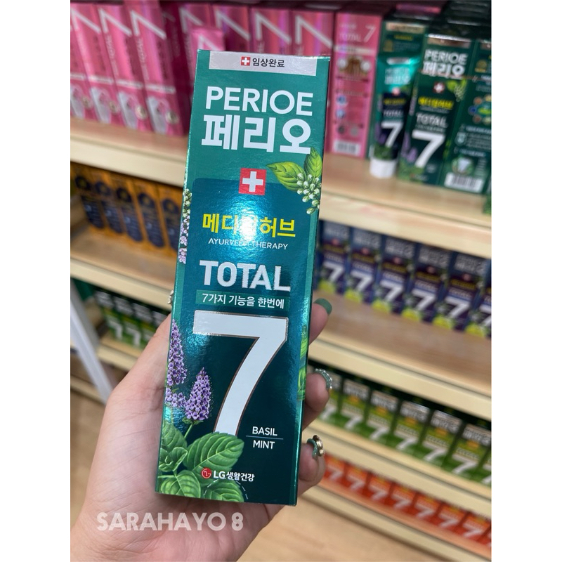 LG Perioe Total Basil Mint Toothpaste 100g. ยาสีฟันสูตรสมุนไพร