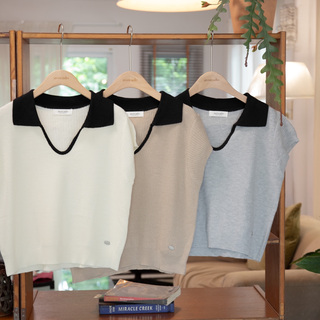 avo melon pie knit polo เสื้อโปโลสุดน่ารักกก