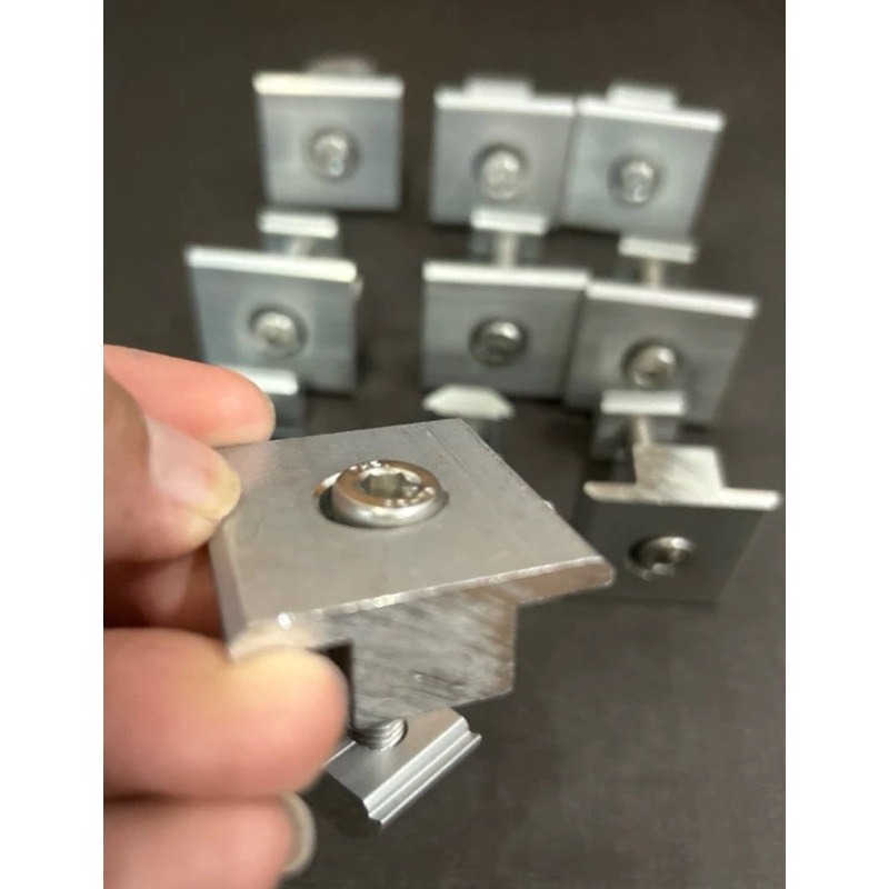 Mid Clamp 35mm (100 ตัว) ยึดกลางแผงโซลาร์เซลล์