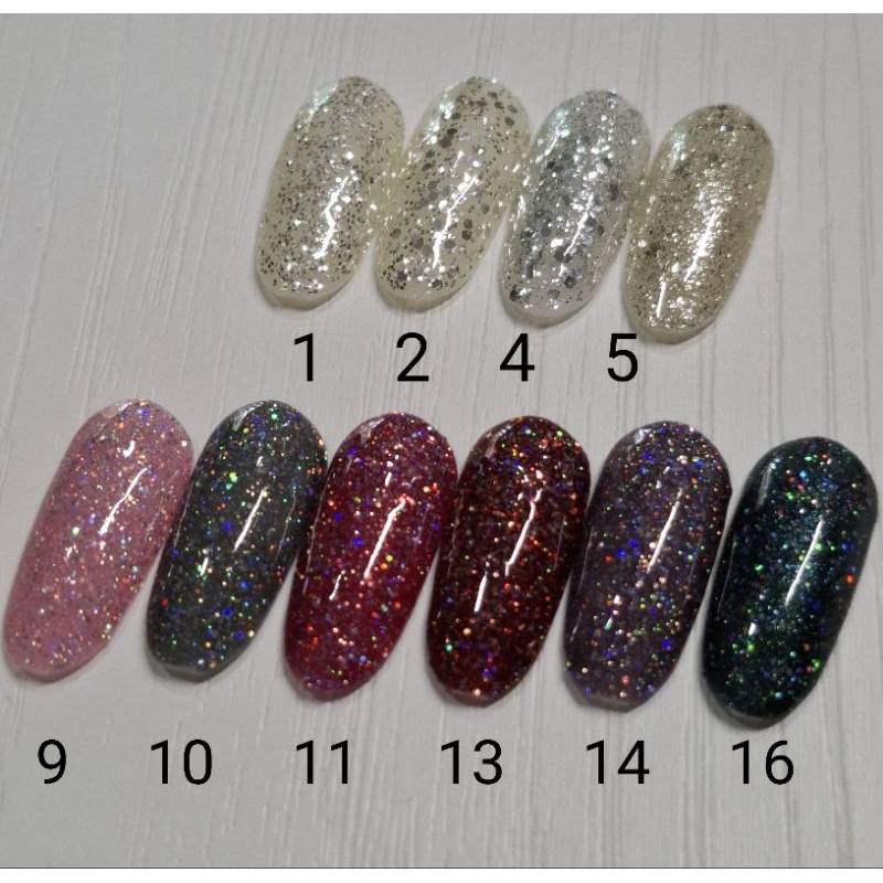 สีกากเพชรสีเจลทาเล็บkraft