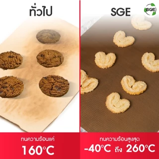 แผ่นรองอบเทฟลอน รุ่น PPT สามารถใช้ซ้ำได้ Non-Stick ทนความร้อนสูงสุด 260°C การันตีคุณภาพ