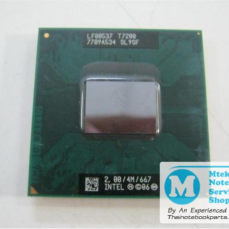 ซีพียู CPU Intel Core 2 Duo Mobile T7200 ความเร็ว 2.0GHz, L2 4 MB, Bus 667MHz, Socket M - LF80537 SL