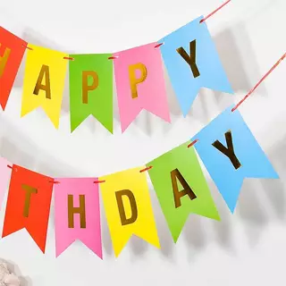 ธงวันเกิด ป้าย Happy Birthday PT-55