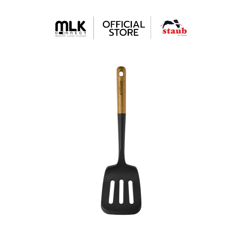 STAUB ตะหลิวโปร่งซิลิโคนสำหรับทำอาหาร 31 ซม. สี Black N40503102